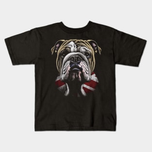 British Bulldog - Proudly Wearing the Union Jack Flag Kids T-Shirt